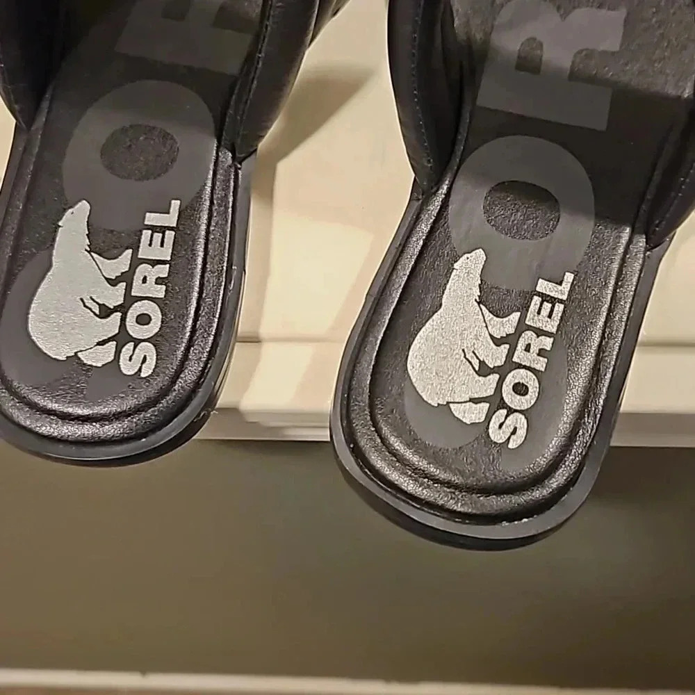 SOREL ELLA II PUFF LEATHER SLIDES - Picture 5 of 5